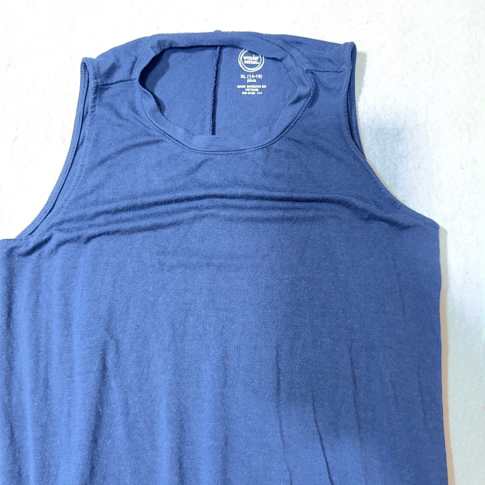 Wonder Nation Swing Dress Girls XL 14-16 Plus Blue Excellent Sleeveless Pockets